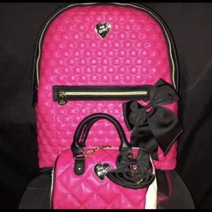 Betsy Johnson Back Pack and mini crossbody set 🎀
